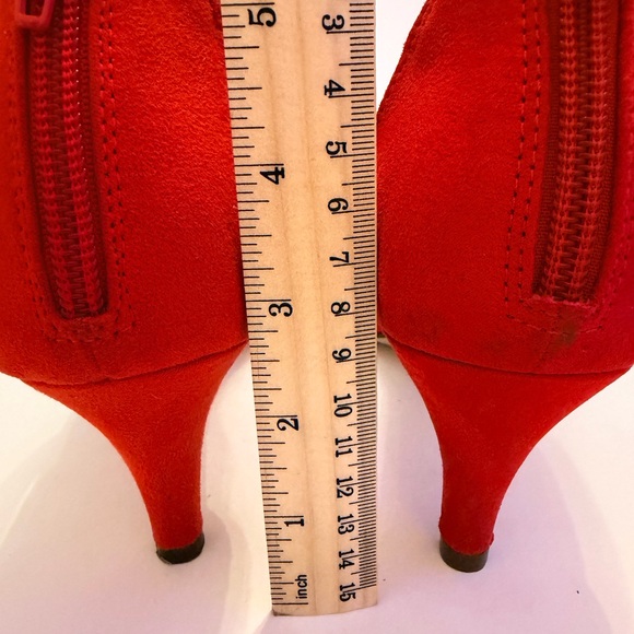 Style & Co. Scarlet Red Suede Heels Size 8 1/2 M - Picture 6 of 8